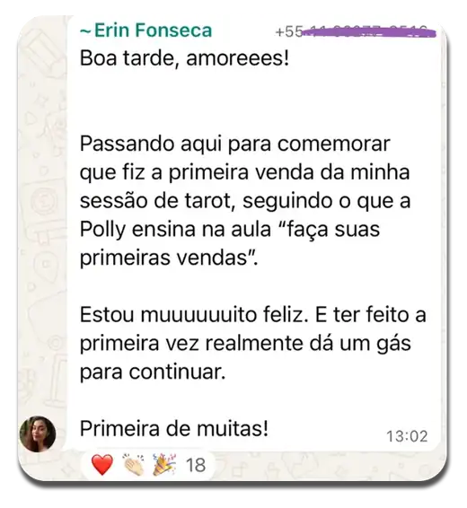 Depoimento de aluna