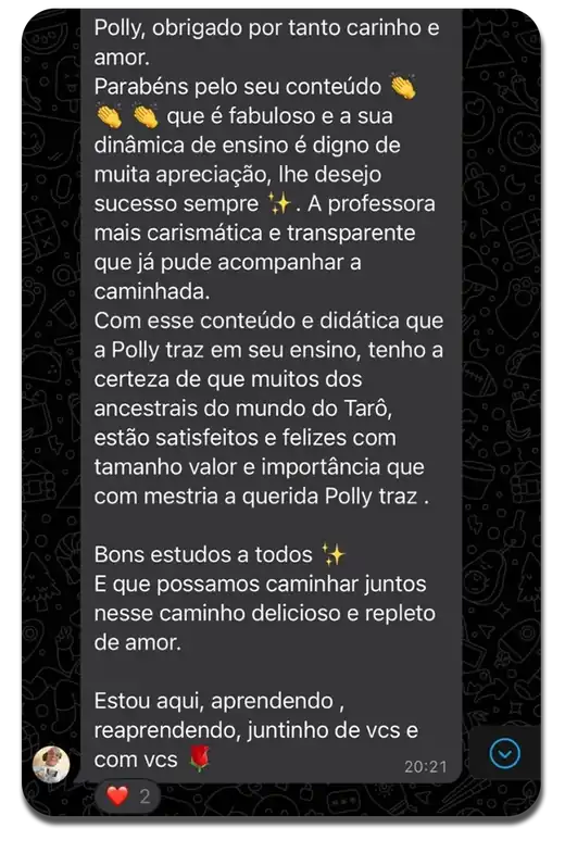 Depoimento de aluna