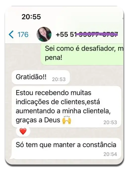 Depoimento de aluna